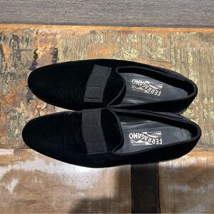 Salvatore Ferragamo Men's Elegant Black Slip-Ons